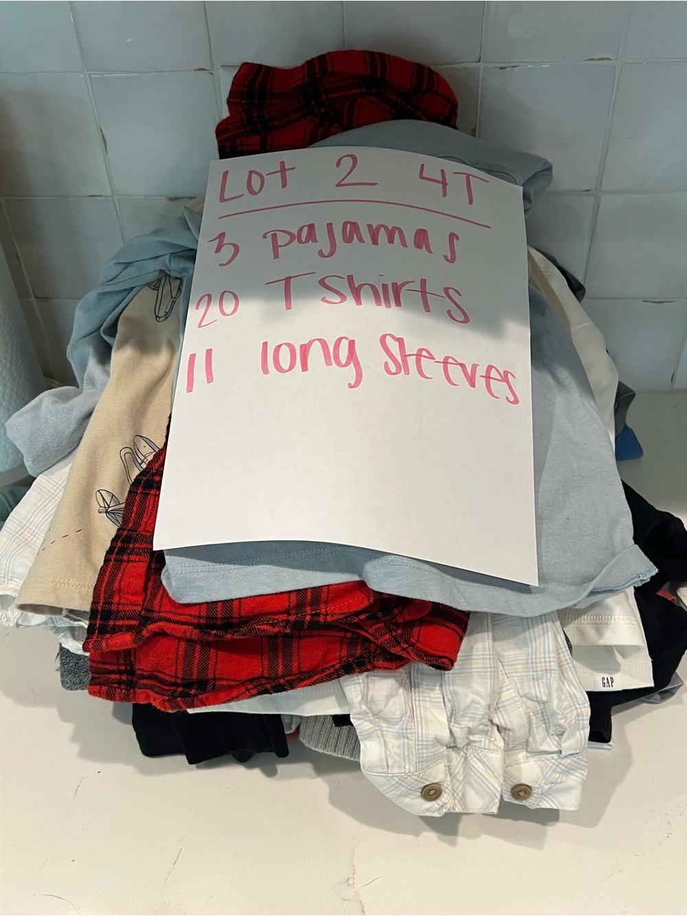 4T Lot of Kids Clothes (Tees, Long Sleeves, and Pajamas